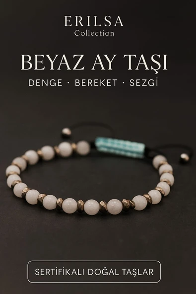 Sertifikalı Beyaz Ay Taşı ve Terahertz Bileklik – Sezgi ve Dengeyi Güçlendiren Kombin ürün görseli 1