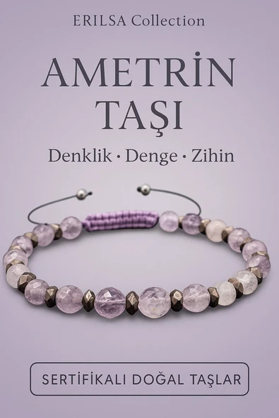 Sertifikalı Fasetli Ametrin Taşı Bileklik – Zihin Dengesi ve Ruhsal Netlik İçin ürün görseli 1