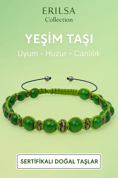 Sertifikalı Yeşim Doğal Taş Bileklik – Huzur, Uyum ve Canlılık Veren Özel Tasarım ürün görseli 1