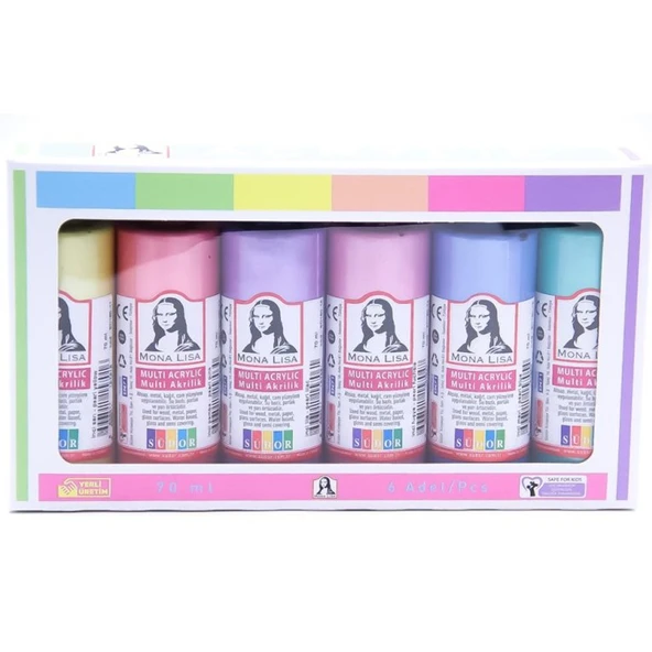 Mona Lisa Akrilik Boya Multi 6x70 ML İnci Set SD1006I ürün görseli 1