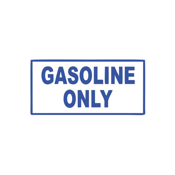 Gasoline Only Araba Sticker 17x17 Cm Mavi ürün görseli 1