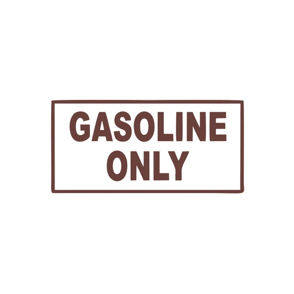 Gasoline Only Araba Sticker 17x17 Cm Kahverengi ürün görseli 1