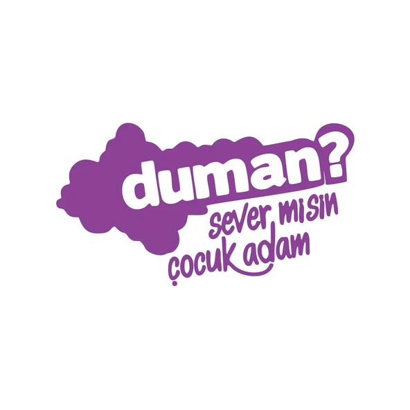 Duman Sever Misin Çocuk Adam Araba Sticker 17x17 Cm Mor ürün görseli 1