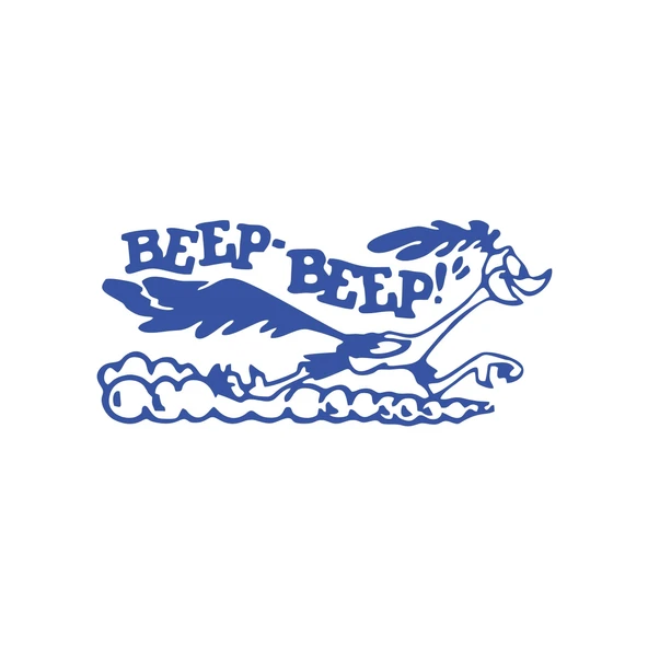 Beep Beep Araba Sticker 17x17 Cm Mavi ürün görseli 1