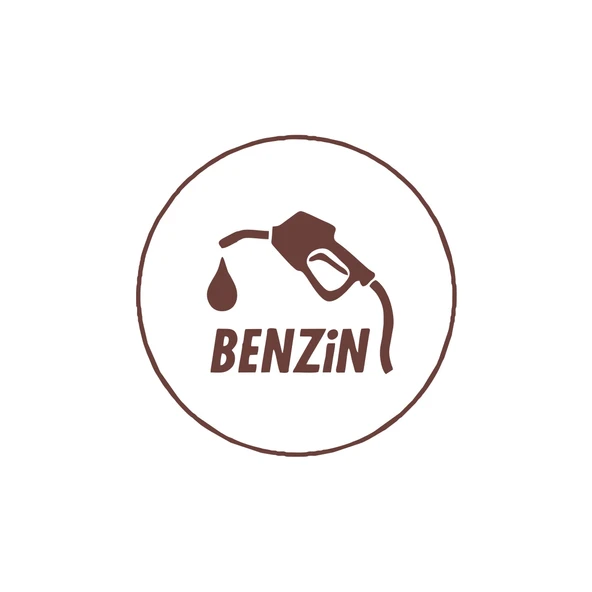 Benzin Araba Sticker 17x17 Cm Kahverengi ürün görseli 1