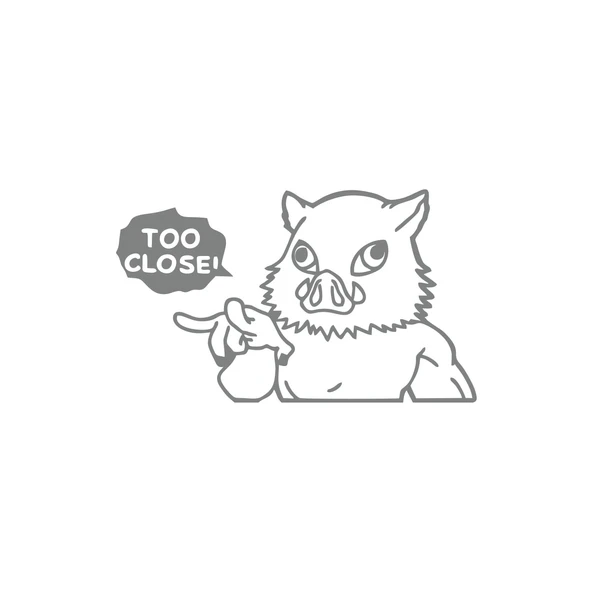 Too Close Anime Araba Sticker 17x17 Cm Gri ürün görseli 1
