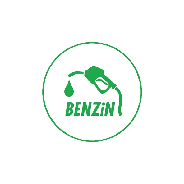 Benzin Araba Sticker 17x17 Cm Yeşil ürün görseli 1