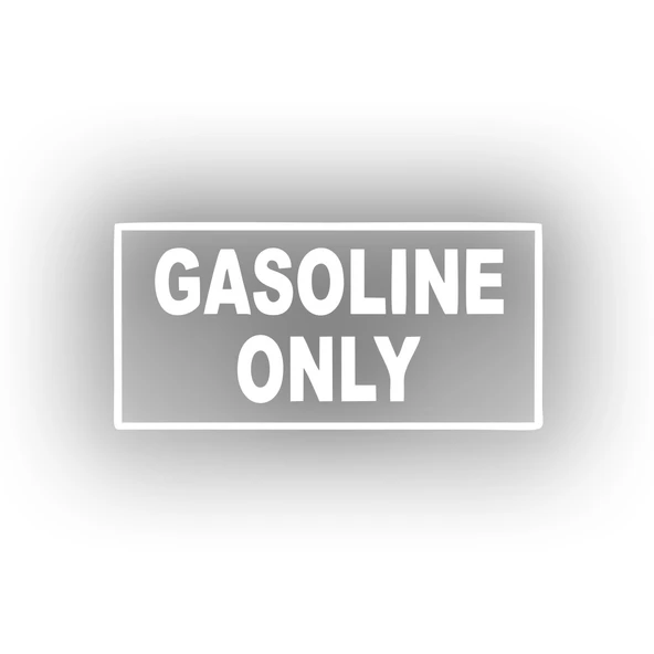 Gasoline Only Araba Sticker 17x17 Cm Beyaz ürün görseli 1