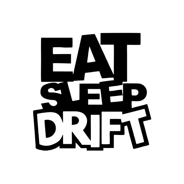 Eat Sleep Drift Araba Sticker 17x17 Cm Siyah ürün görseli 1