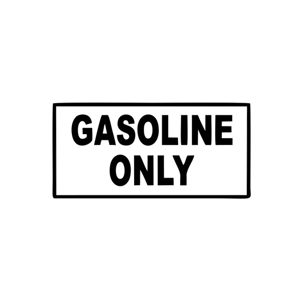 Gasoline Only Araba Sticker 17x17 Cm Siyah ürün görseli 1