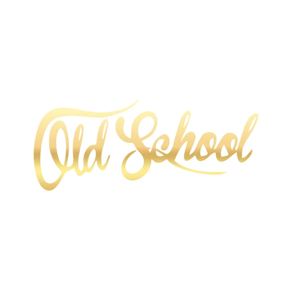 Old School Araba Sticker 17x17 Cm Gold ürün görseli 1