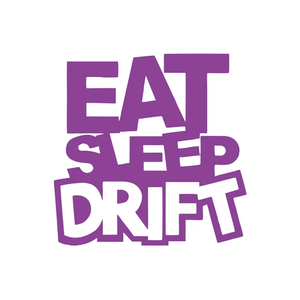 Eat Sleep Drift Araba Sticker 17x17 Cm Mor ürün görseli 1