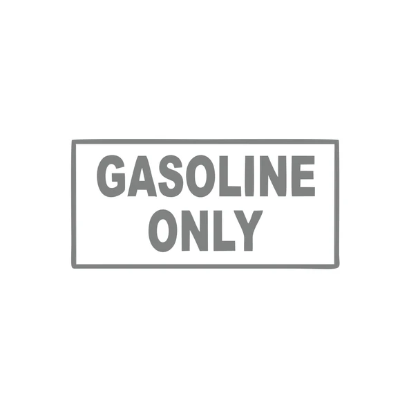 Gasoline Only Araba Sticker 17x17 Cm Gri ürün görseli 1