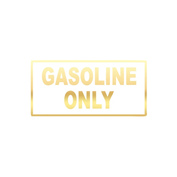 Gasoline Only Araba Sticker 17x17 Cm Gold ürün görseli 1