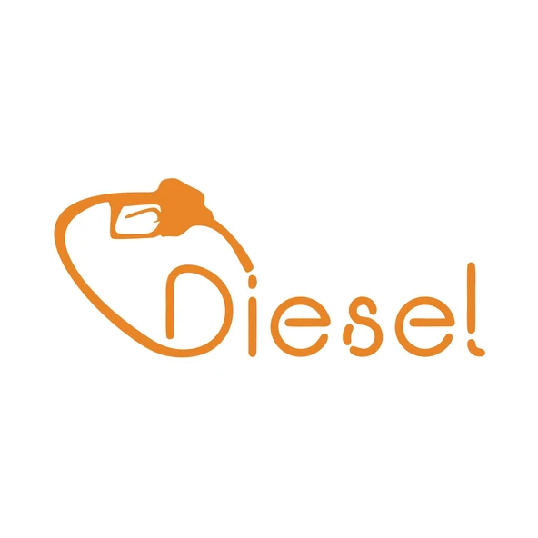 Diesel Araba Sticker 17x17 Cm Turuncu ürün görseli 1