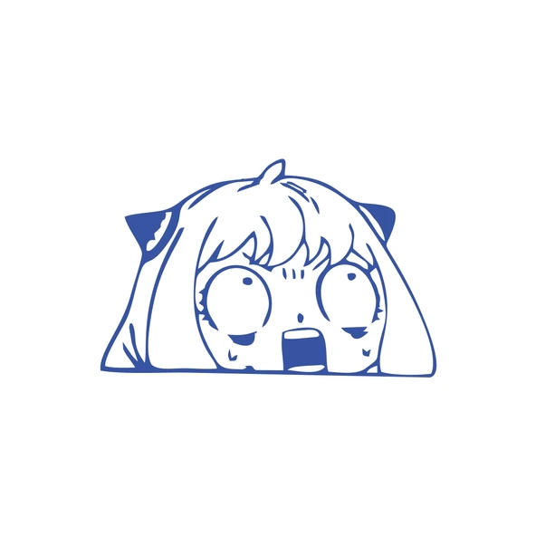 Anime Araba Sticker 17x17 Cm Mavi ürün görseli 1