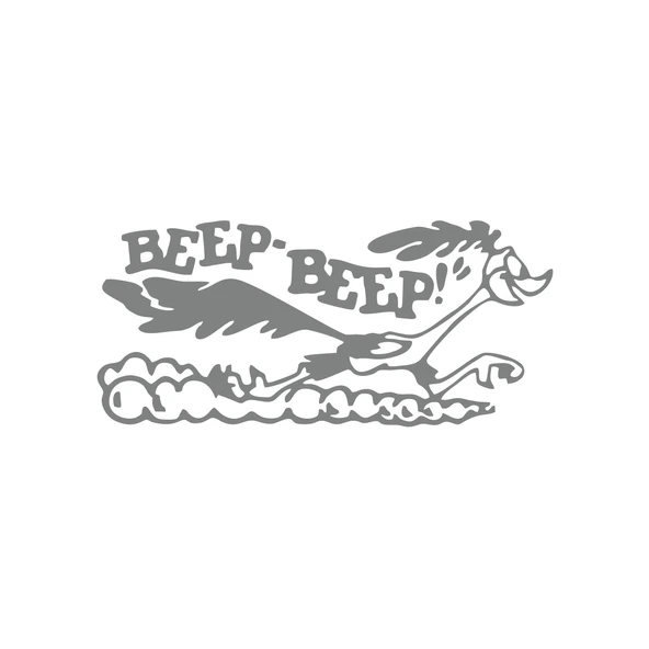 Beep Beep Araba Sticker 17x17 Cm Gri ürün görseli 1