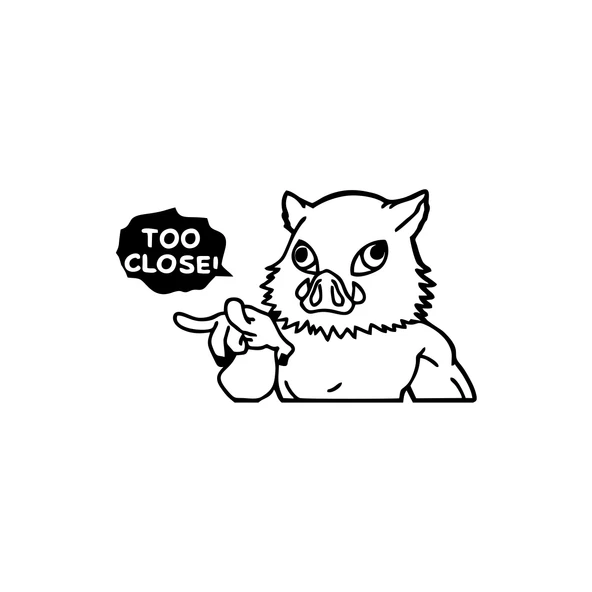 Too Close Anime Araba Sticker 17x17 Cm Siyah ürün görseli 1