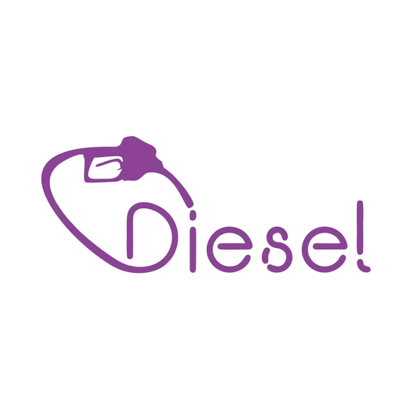 Diesel Araba Sticker 17x17 Cm Mor ürün görseli 1