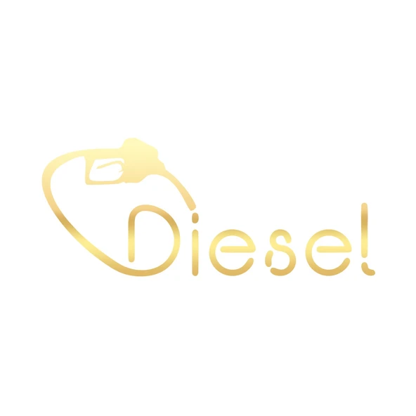 Diesel Araba Sticker 17x17 Cm Gold ürün görseli 1