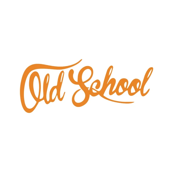 Old School Araba Sticker 17x17 Cm Turuncu ürün görseli 1