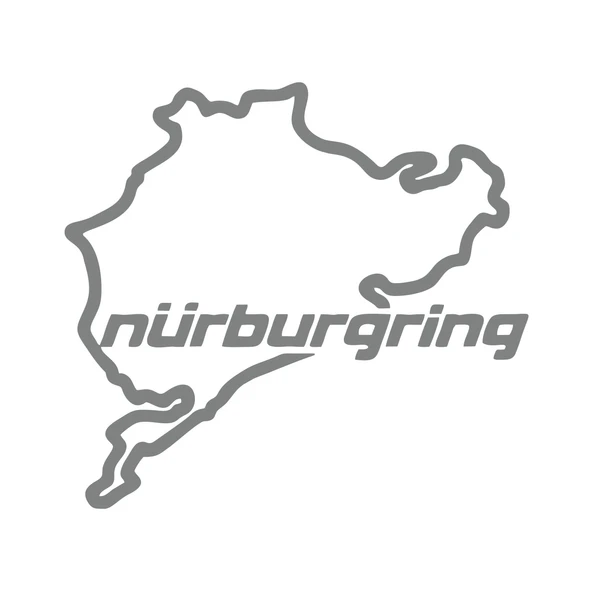 Nürburgring Araba Sticker  17x17 Cm Gri ürün görseli 1