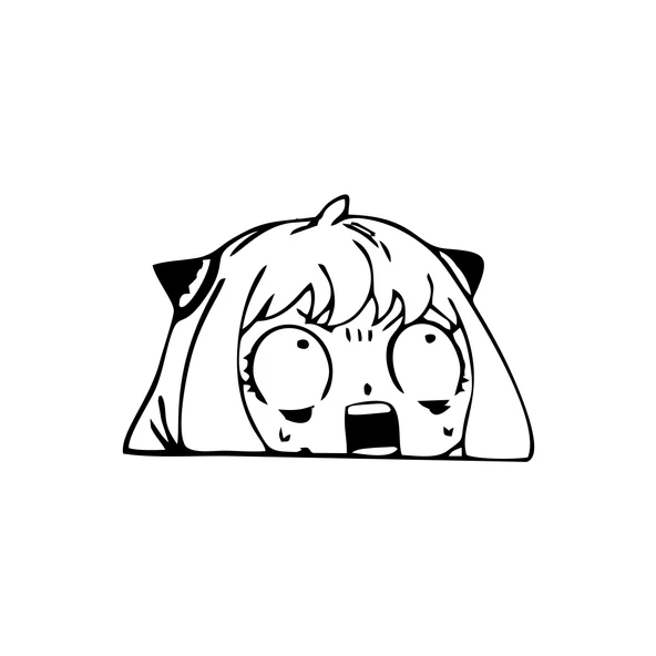 Anime Araba Sticker 17x17 Cm Siyah ürün görseli 1