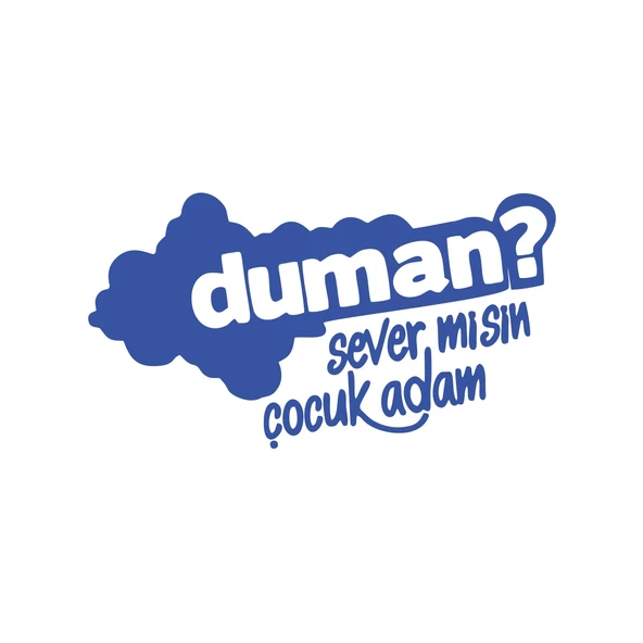 Duman Sever Misin Çocuk Adam Araba Sticker 17x17 Cm Mavi ürün görseli 1