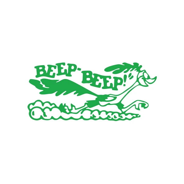 Beep Beep Araba Sticker 17x17 Cm Yeşil ürün görseli 1