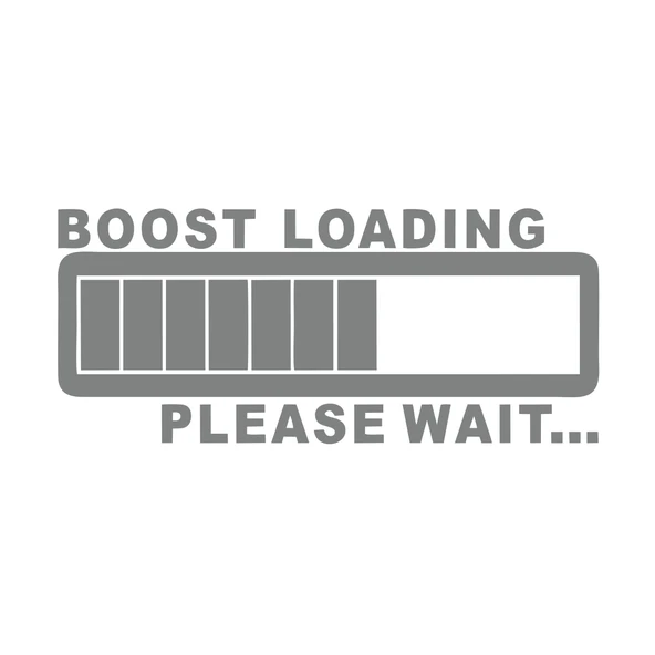 Boost Loading Araba Sticker 17x17 Cm Gri ürün görseli 1