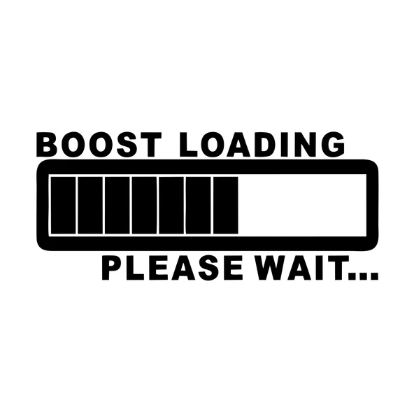 Boost Loading Araba Sticker 17x17 Cm Siyah ürün görseli 1
