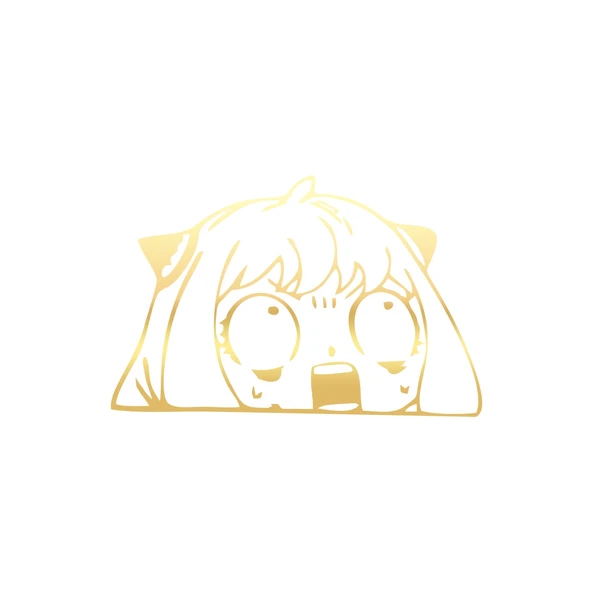 Anime Araba Sticker 17x17 Cm Gold ürün görseli 1