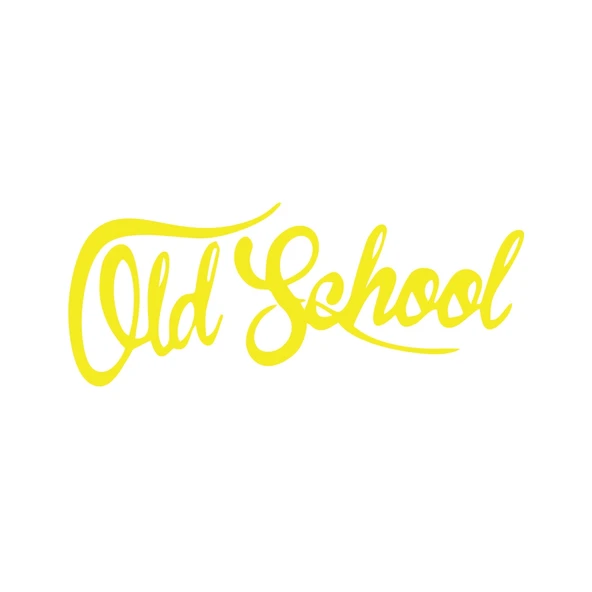 Old School Araba Sticker 17x17 Cm Sarı ürün görseli 1