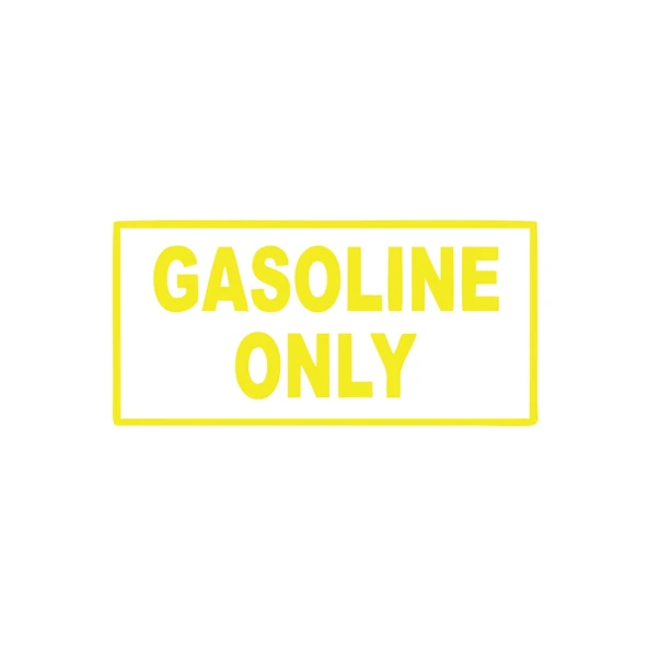 Gasoline Only Araba Sticker 17x17 Cm Sarı ürün görseli 1