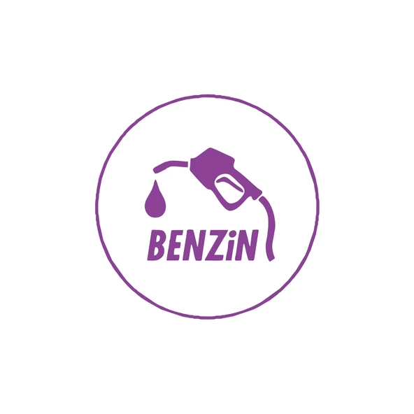 Benzin Araba Sticker 17x17 Cm Mor ürün görseli 1