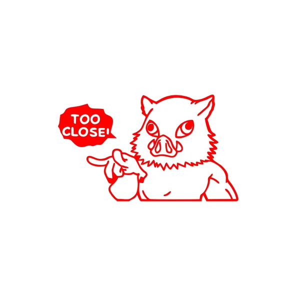 Too Close Anime Araba Sticker 17x17 Cm Kırmızı ürün görseli 1