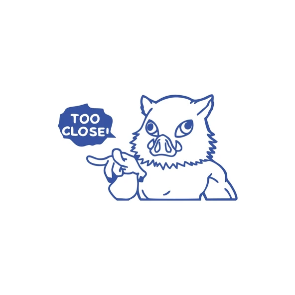 Too Close Anime Araba Sticker 17x17 Cm Mavi ürün görseli 1