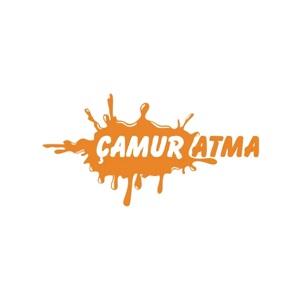 Çamur Atma Araba Sticker 17x17 Cm Turuncu ürün görseli 1