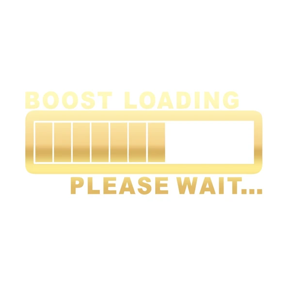 Boost Loading Araba Sticker 17x17 Cm Gold ürün görseli 1