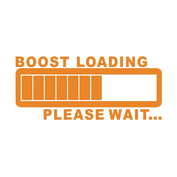 Boost Loading Araba Sticker 17x17 Cm Turuncu ürün görseli 1