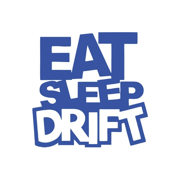 Eat Sleep Drift Araba Sticker 17x17 Cm Mavi ürün görseli 1