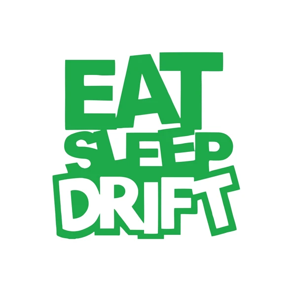 Eat Sleep Drift Araba Sticker 17x17 Cm Yeşil ürün görseli 1