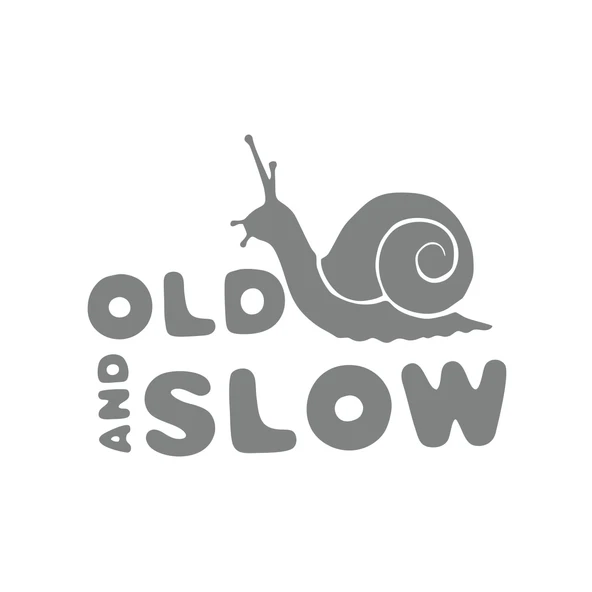 Old and Slow Salyangoz Araba Sticker 17x17 Cm Gri ürün görseli 1