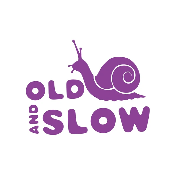 Old and Slow Salyangoz Araba Sticker 17x17 Cm Mor ürün görseli 1