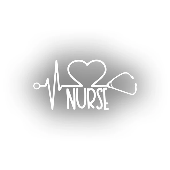 Nurse Araba Sticker 17x17 Cm Beyaz ürün görseli 1