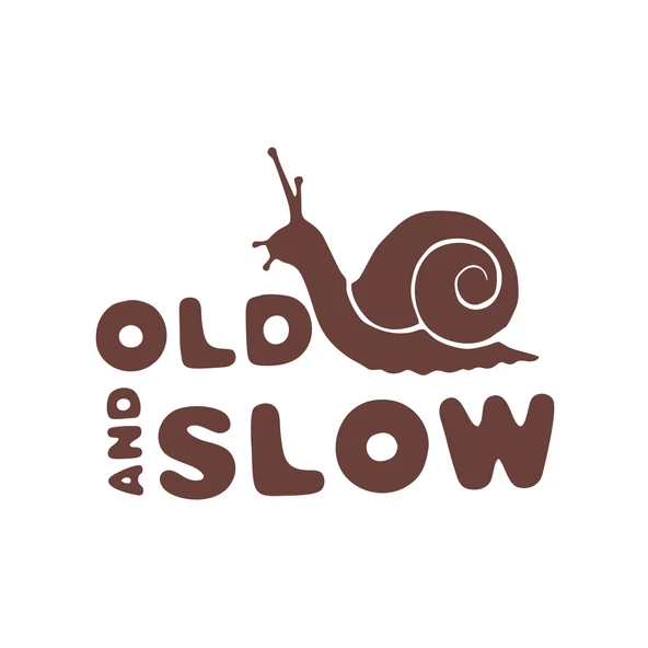 Old and Slow Salyangoz Araba Sticker 17x17 Cm Kahverengi ürün görseli 1