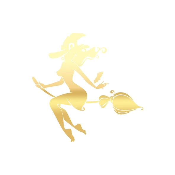 Cadı Araba Sticker 17x17 Cm Gold ürün görseli 1