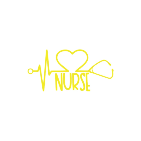 Nurse Araba Sticker 17x17 Cm Sarı ürün görseli 1
