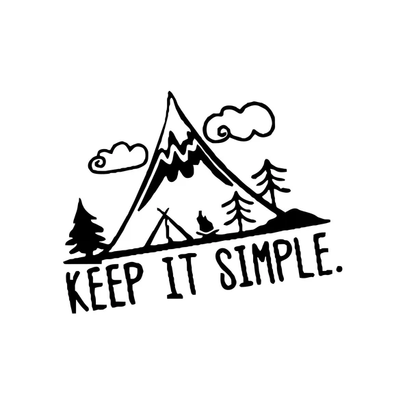 Keep It Simple Kamp Araba Stickeri 17x17 Cm Siyah ürün görseli 1