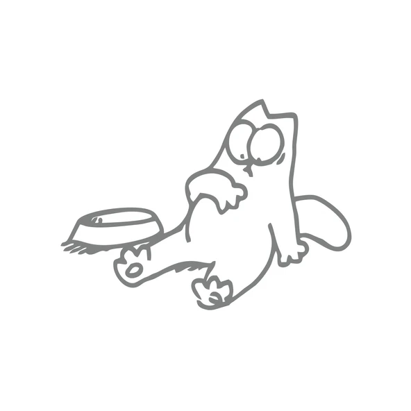 Komik Kedi Araba Sticker 17x17 Cm Gri ürün görseli 1